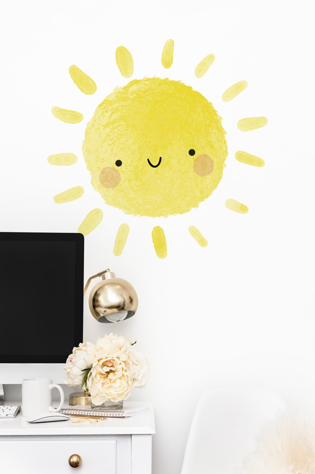 Watercolor Happy Sun