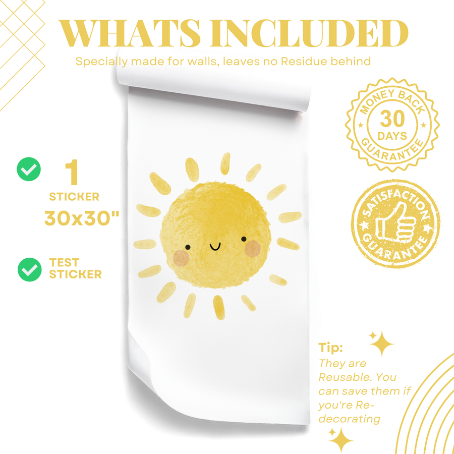 Watercolor Happy Sun