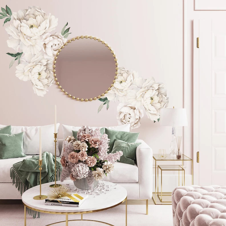 Peony Wallstickers- White