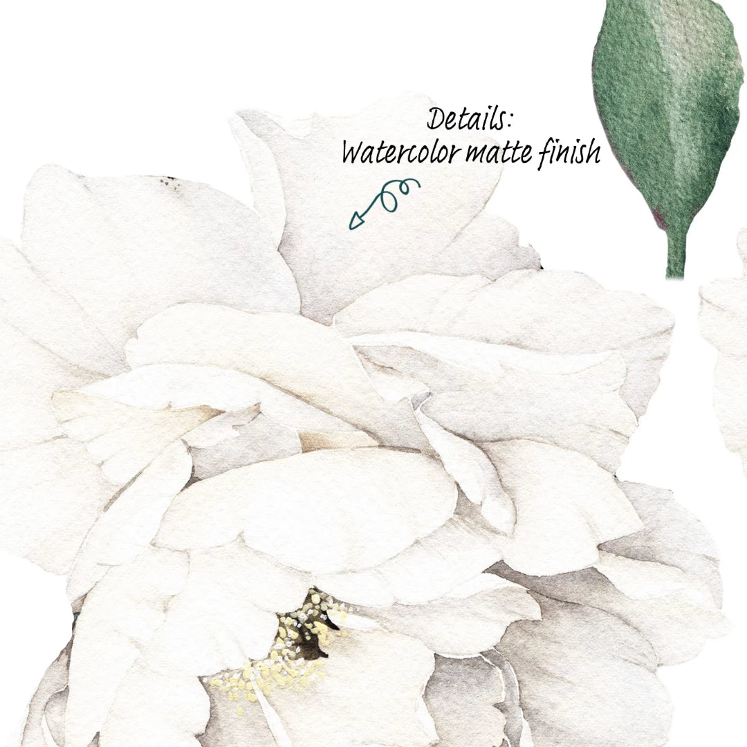 Peony Wallstickers- White